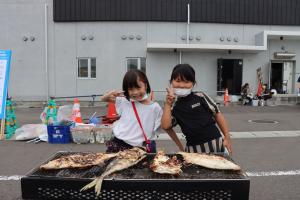 浜焼きの様子